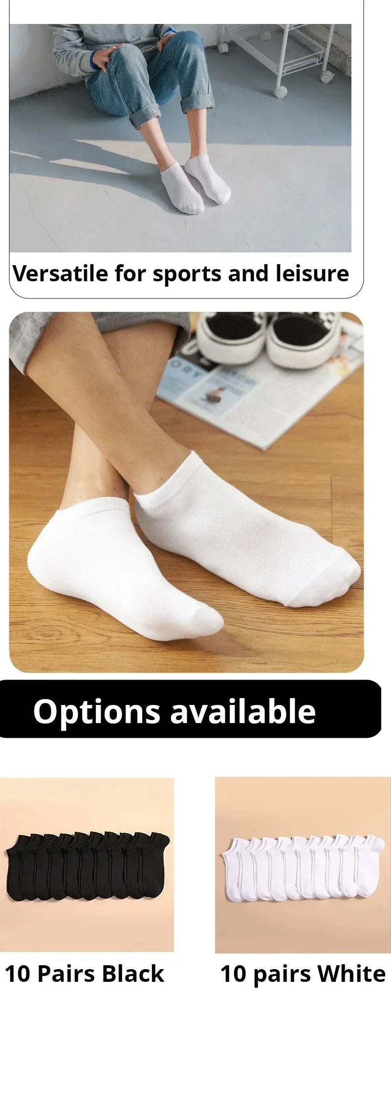 Socquettes Noir et Blanc™